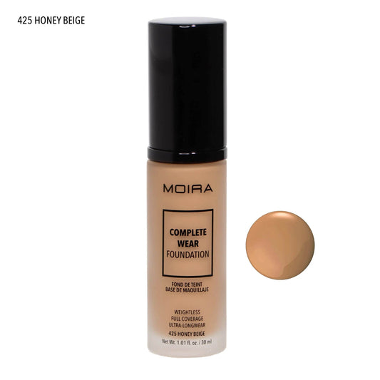Fond de teint Complete Wear - 425 Honey Beige - 30 ml Moira Cosmetics