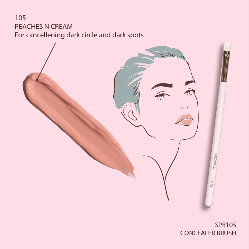 Correcteur Lavish Color Correcting - 105 Peaches N Cream - 7,5 ml Moira Cosmetics