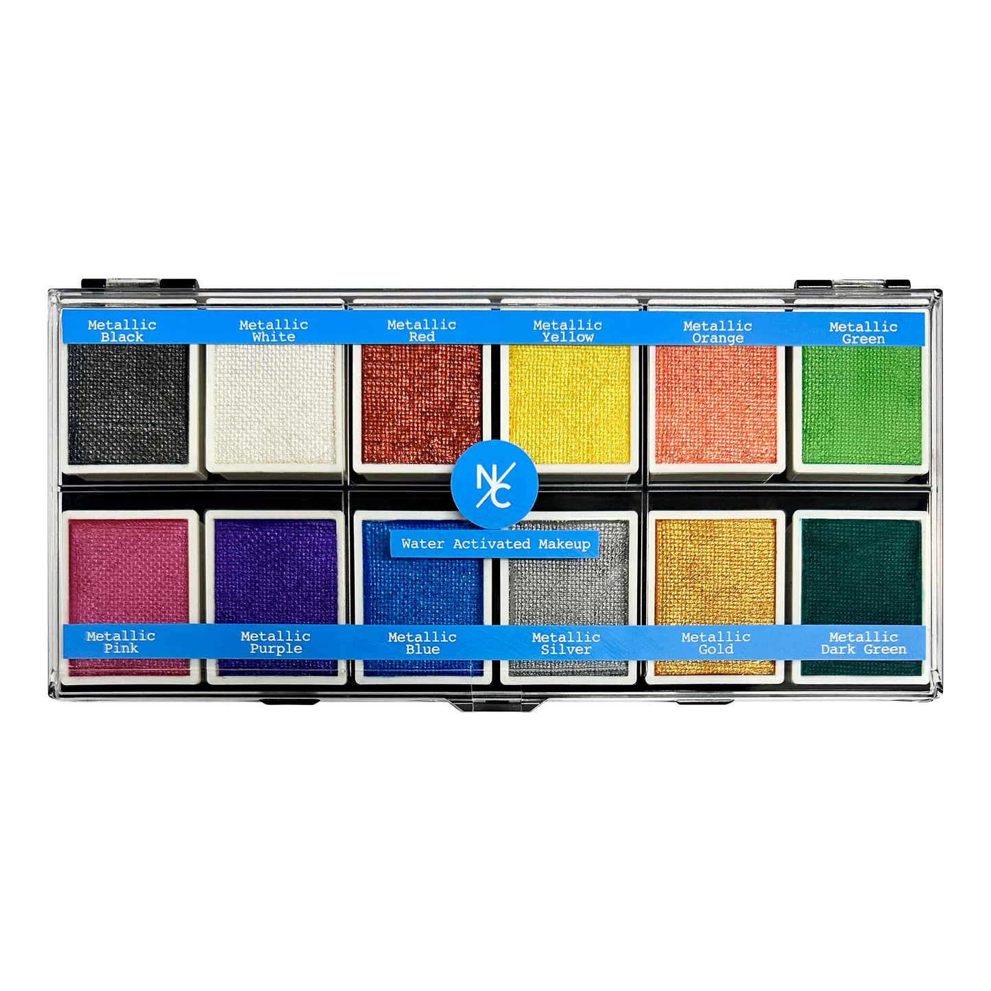 Palette métallique activée à l'eau de 12 couleurs Narrative Cosmetics