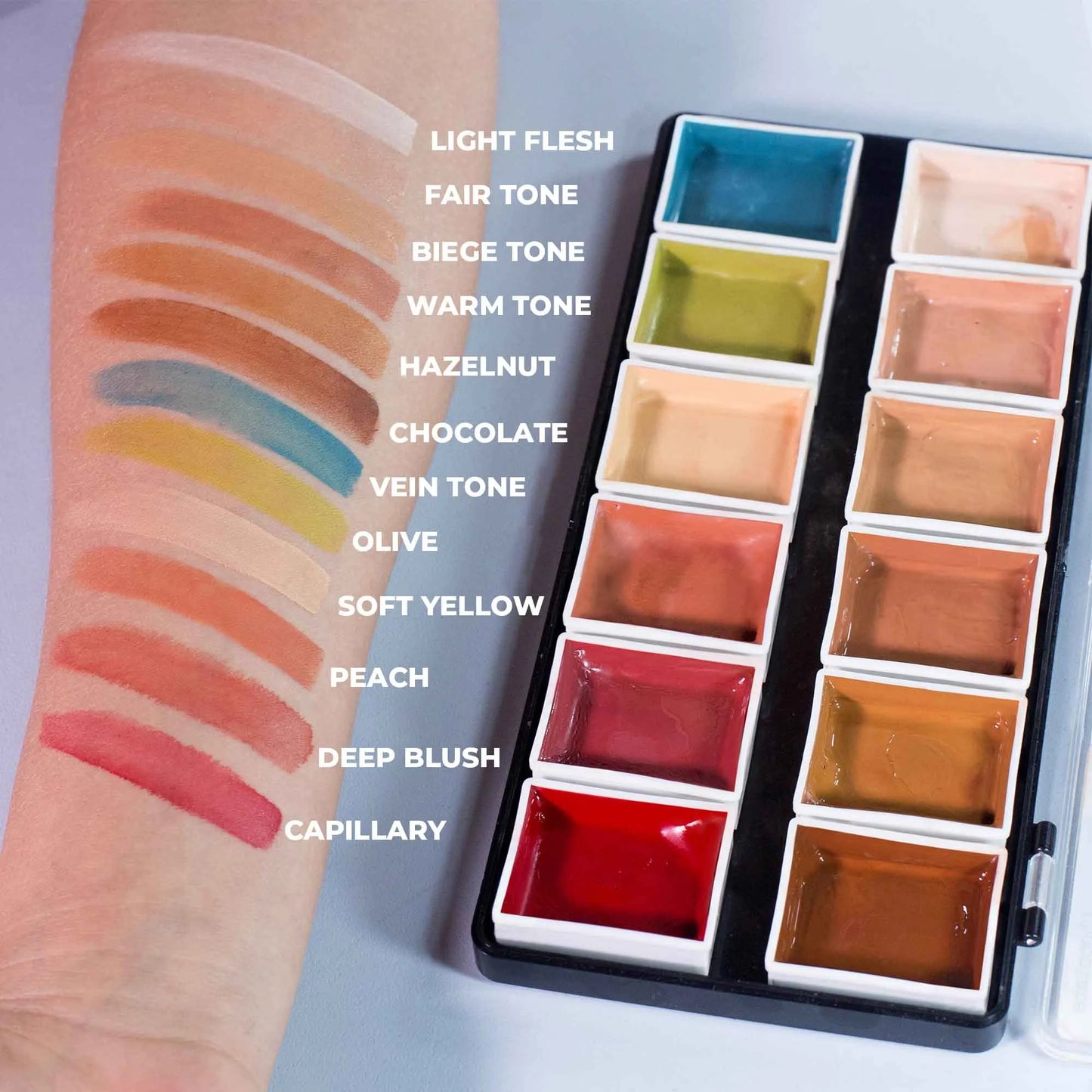 Palette de fards à alcool 12 couleurs - Flesh Tone - 36 g Narrative Cosmetics