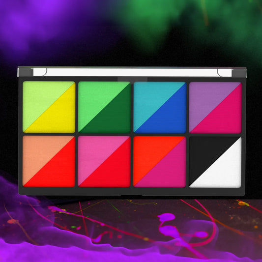 Palette d'eyeliner à eau 8 couleurs duo - Neon UV - Jolie Beauty