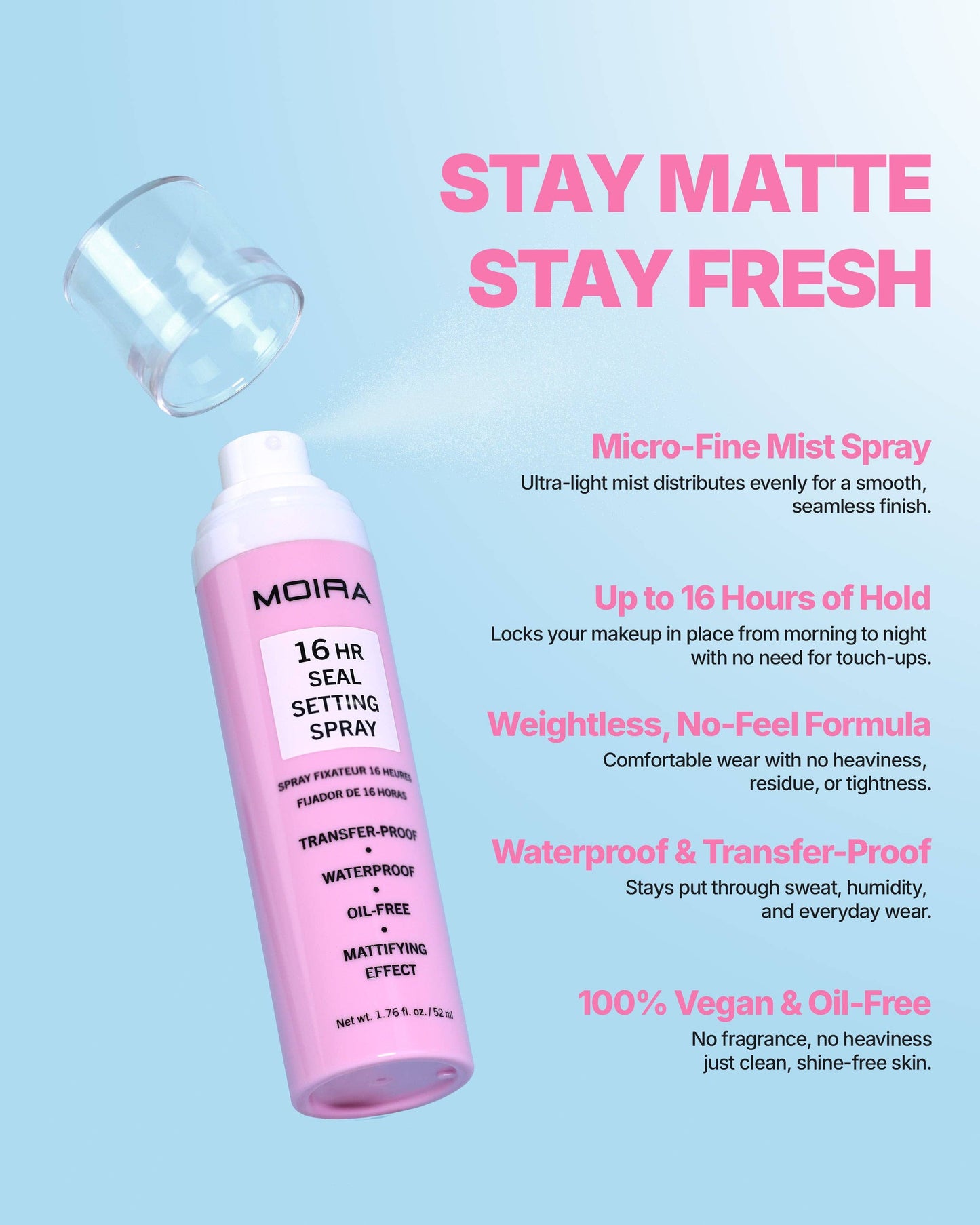 Brume fixante 16h Seal Setting Spray â 52 ml