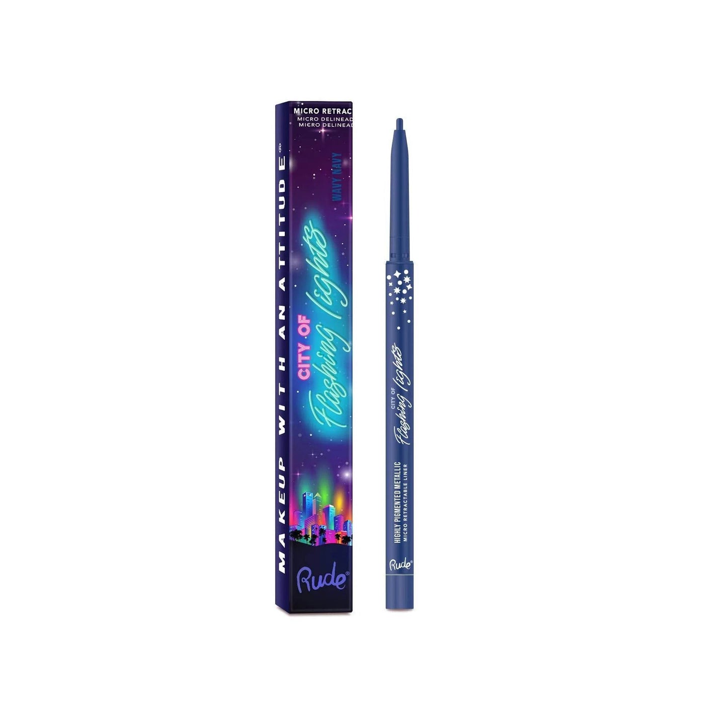 Crayon Eye liner micro rétractable City of Flashing Lights - Wavy Navy - 0,1 g Rude Cosmetics