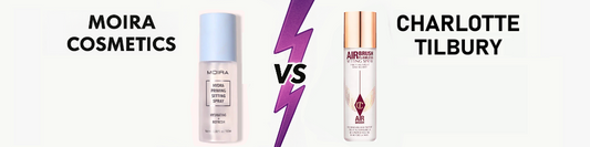 Comparatif : Spray fixateur hydratant Charlotte Tilbury Airbrush Flawless vs Moira Cosmetics Hydra Priming, lequel choisir ?