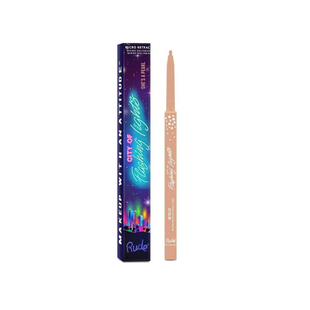 Crayon Eye liner micro rétractable City of Flashing Lights - She's a Pearl - 0,1 g Rude Cosmetics