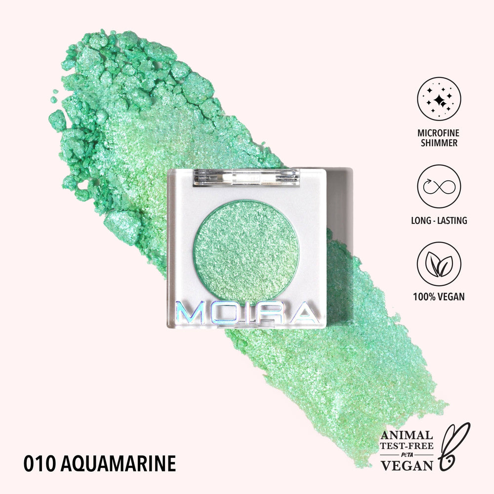 Fard à paupières métallique Moira Chroma Light - 010 Aquamarine