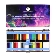 Palette de couleurs à activation par l'eau 12 couleurs Colorwave