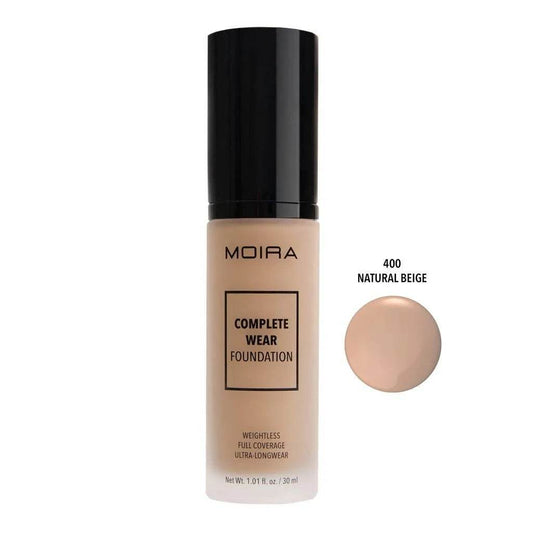 Fond de teint Complete Wear - 400 Natural Beige - 30 ml Moira Cosmetics