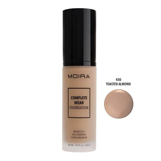 Fond de teint Complete Wear - 450 Toasted Almond - 30 ml Moira Cosmetics