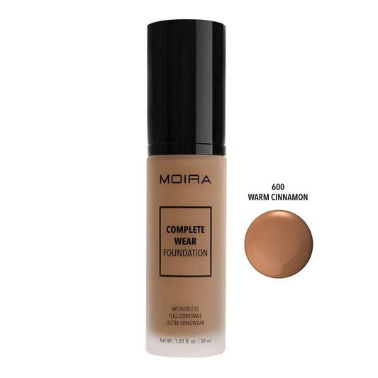 Fond de teint Complete Wear - 600 Warm Cinnamon - 30 ml Moira Cosmetics