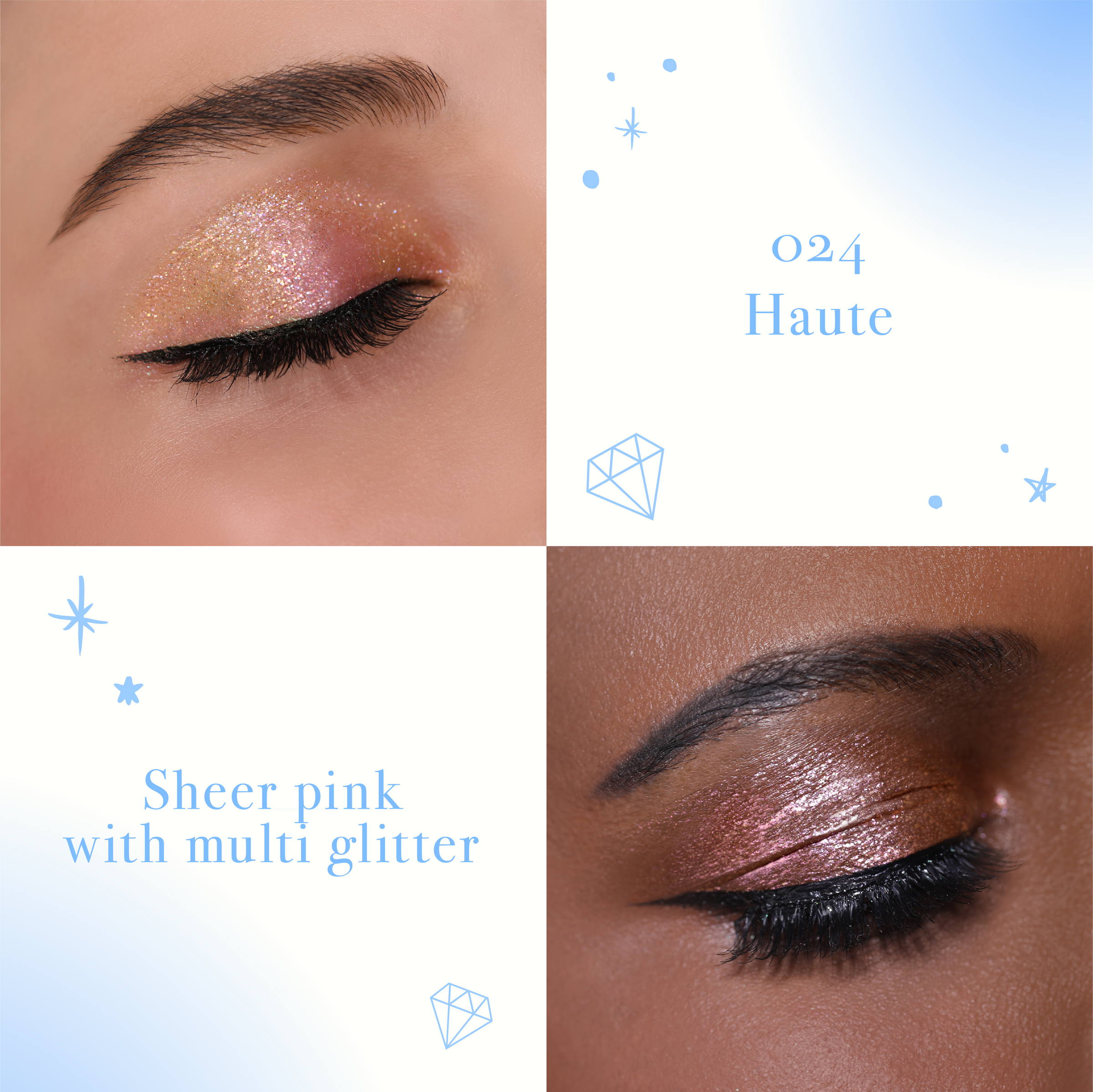Fard à paupières multichrome liquide Diamond Daze - 024 Haute