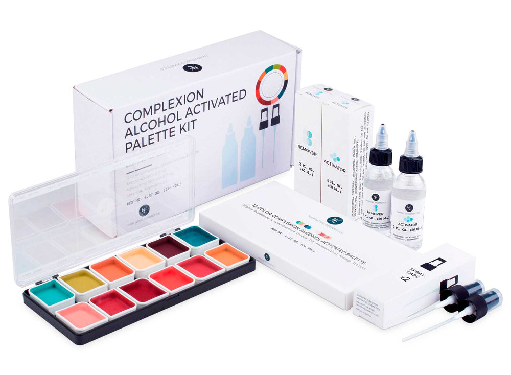 Kit complet de fards à alcool - Complexion