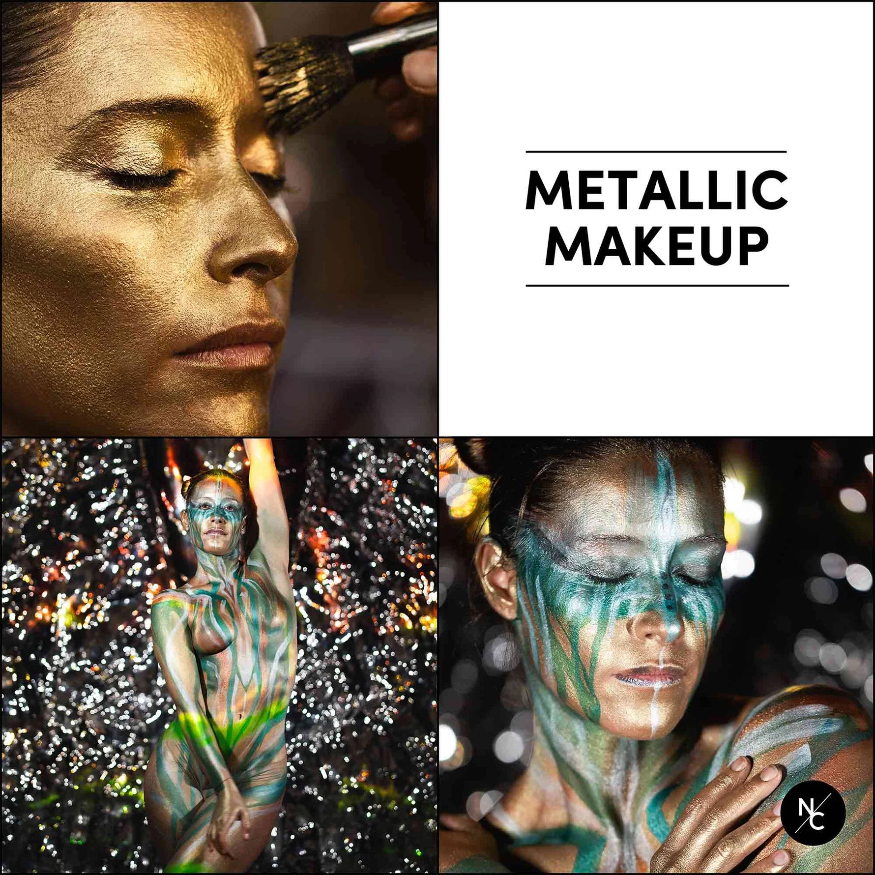 Palette de fards à eau 12 couleurs - Metallic