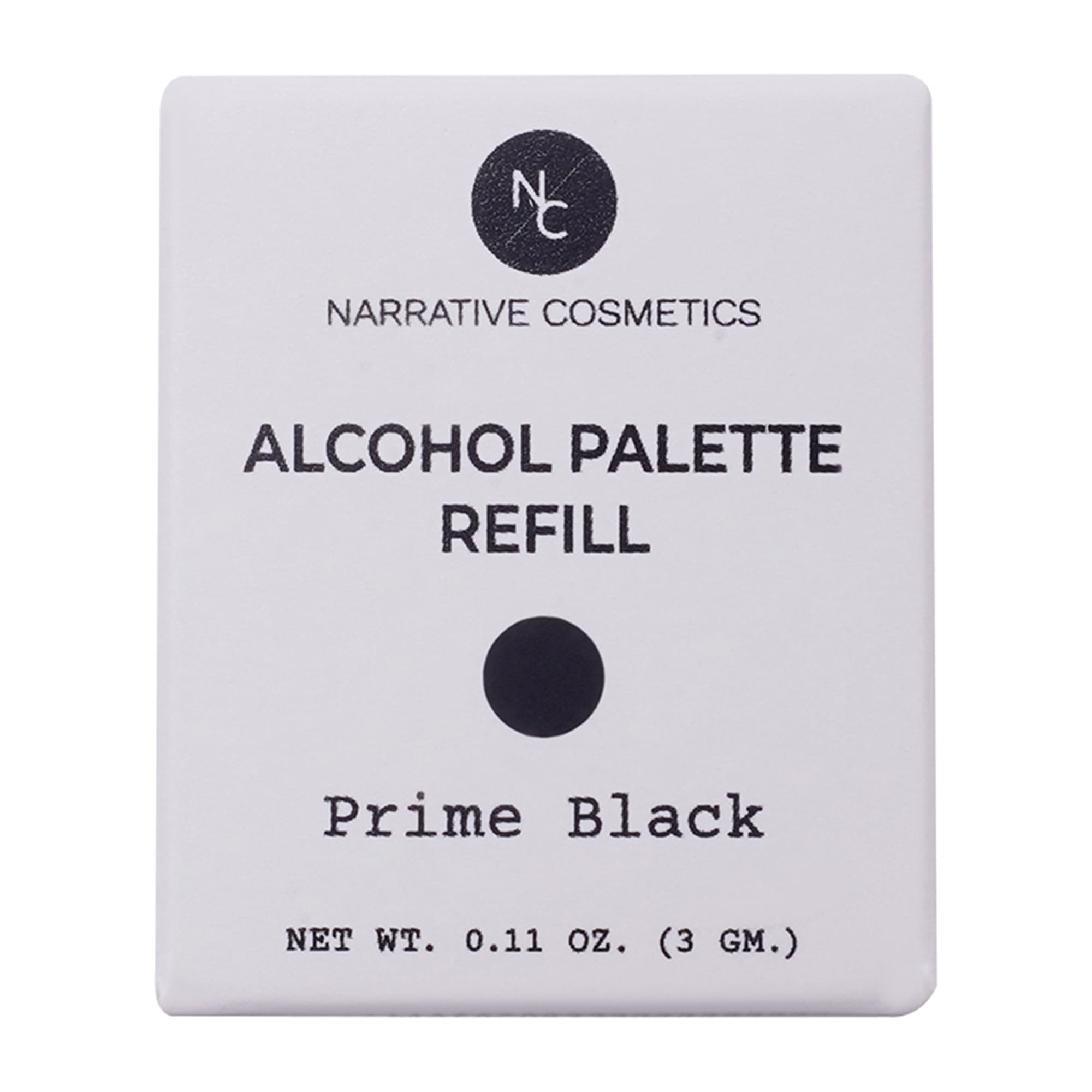 Recharge pour palette d'alcool Narrative Cosmetics - FX Colors : Prime Black