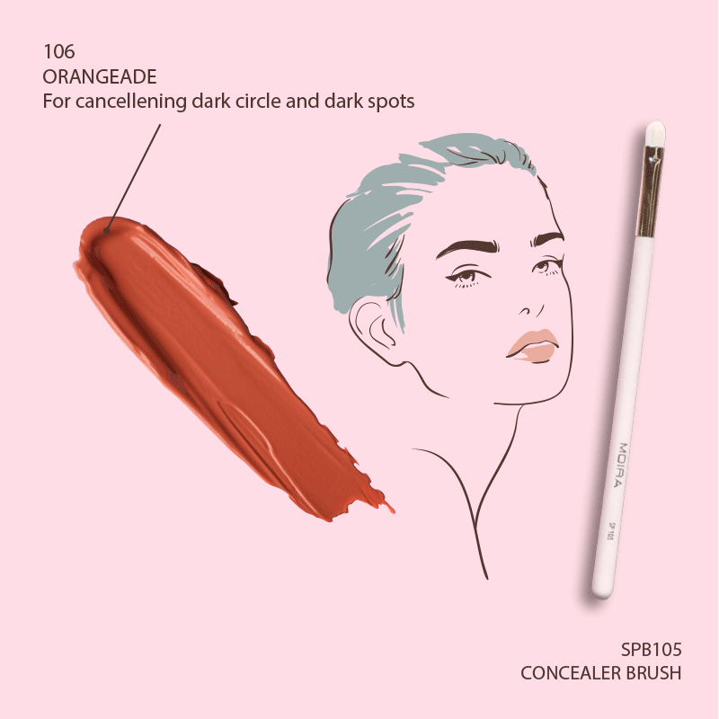 Correcteur Lavish Color Correcting - 106 Orangeade - 7,5 ml Moira Cosmetics