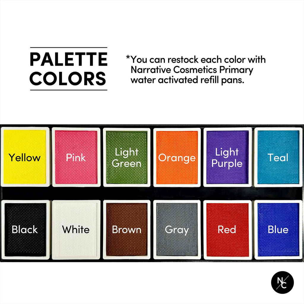 Palette de fards à eau 12 couleurs - Primary - 120 g