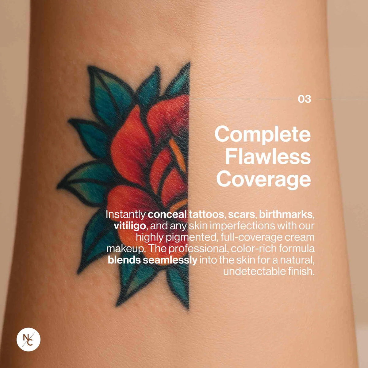 Palette Crème Correctrice Haute Couvrance – Cache Tatouages & Imperfections