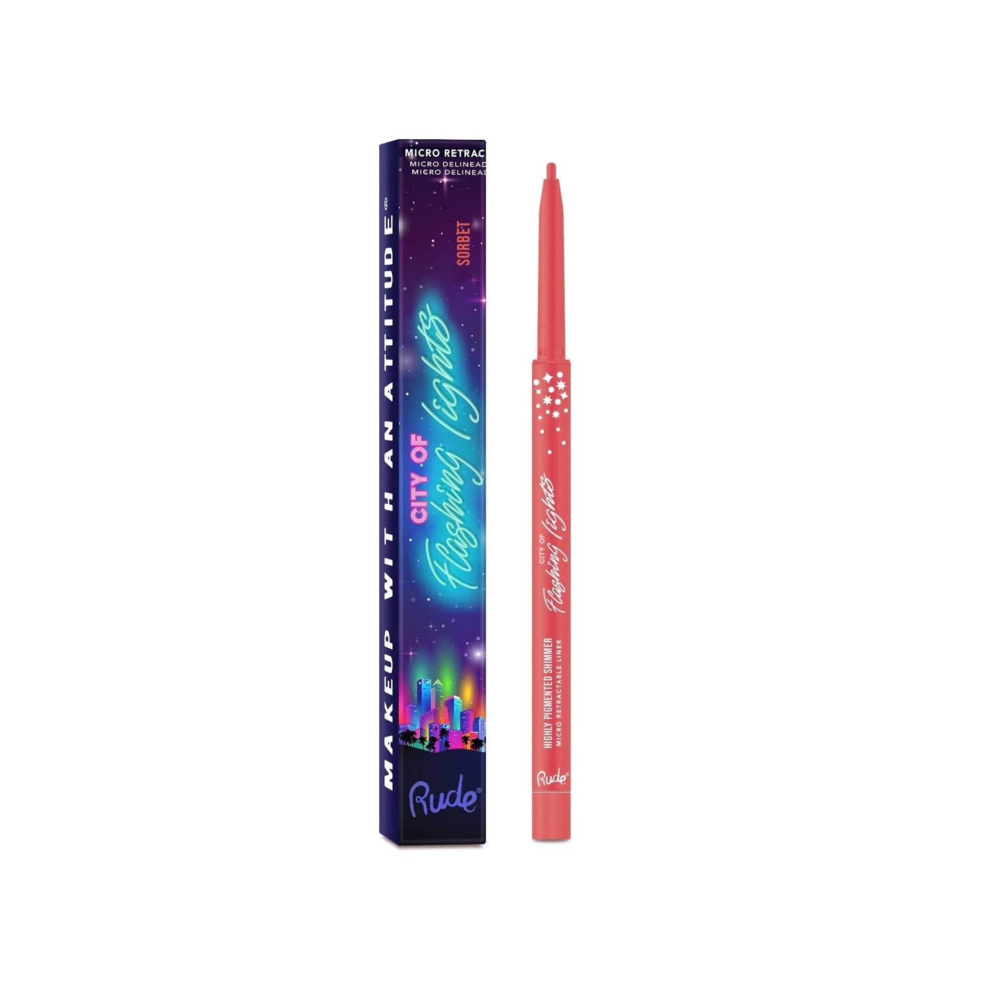 Crayon Eye liner micro rétractable City of Flashing Lights - Sorbet - 0,1 g Rude Cosmetics