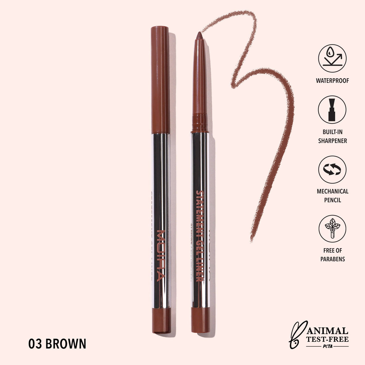 Eyeliner gel waterproof Statement - 003 Brown