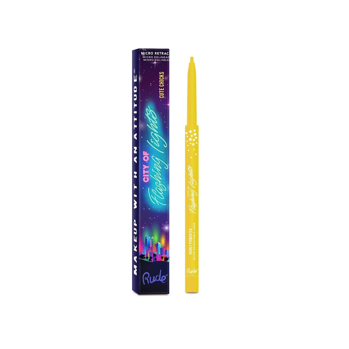 Crayon Eye liner micro rétractable City of Flashing Lights - Cute Chicks - 0,1 g Rude Cosmetics