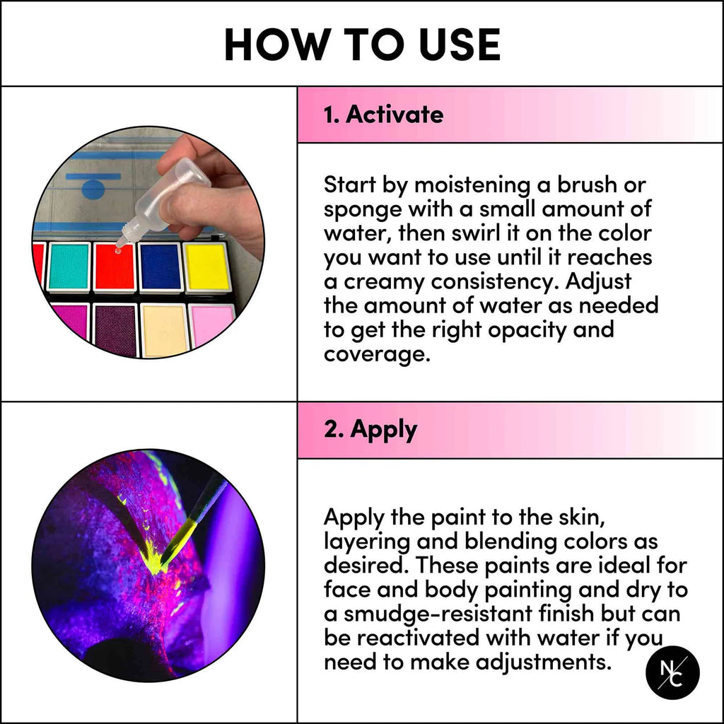 Palette de fards à eau 12 couleurs - UV - 120 g
