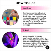Palette de fards à eau 12 couleurs - UV - 120 g