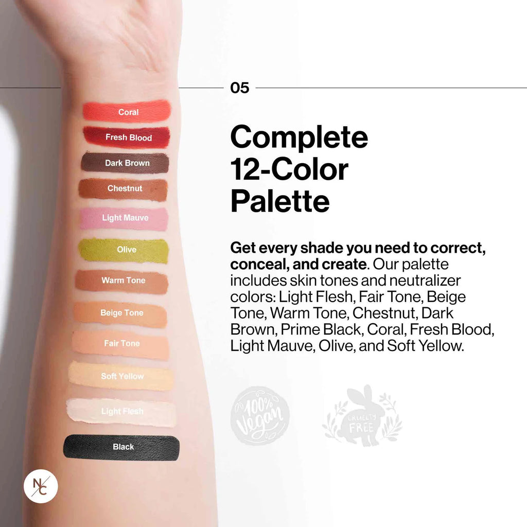 Palette Crème Correctrice Haute Couvrance – Cache Tatouages & Imperfections