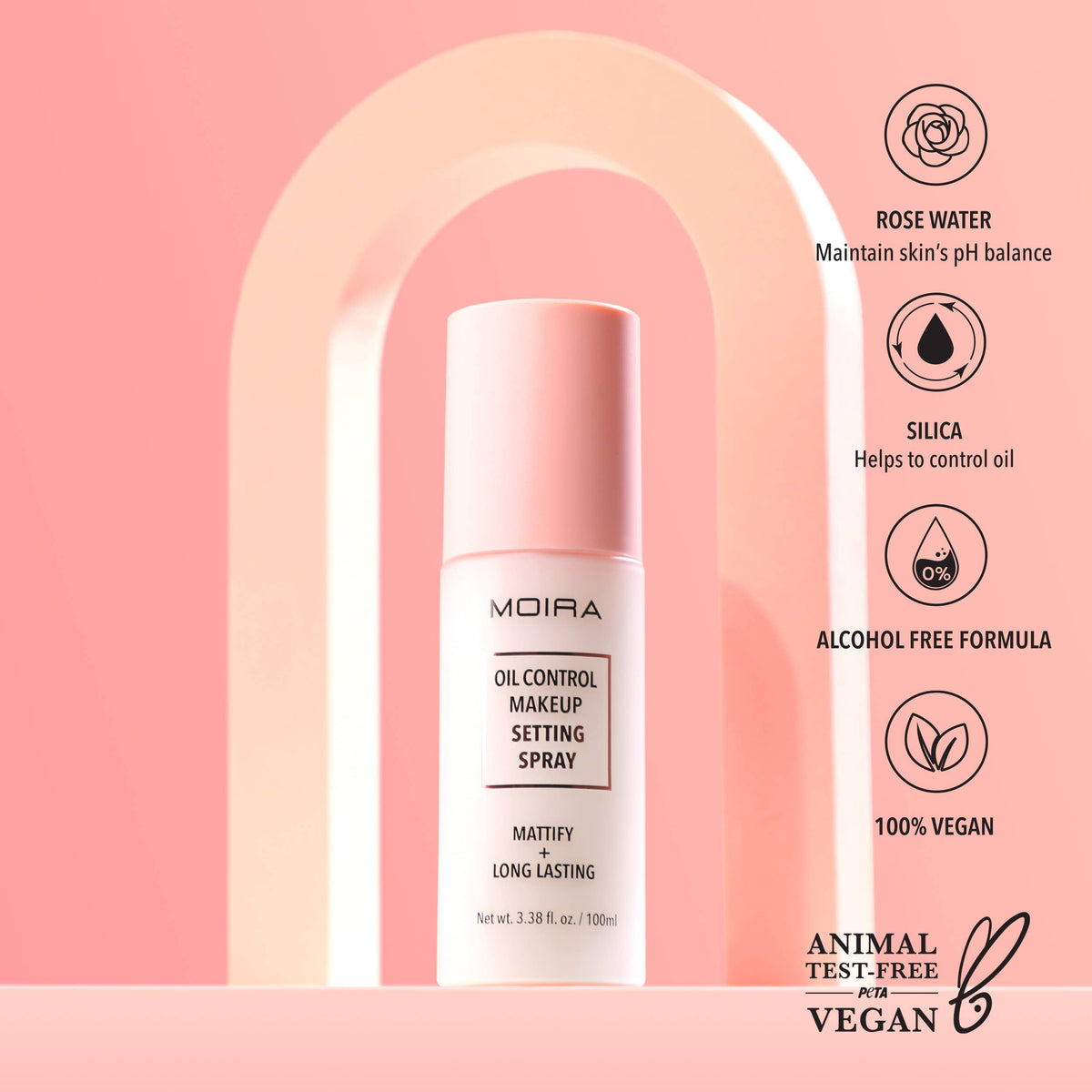 Spray fixateur de maquillage Oil Control Moira Cosmetics