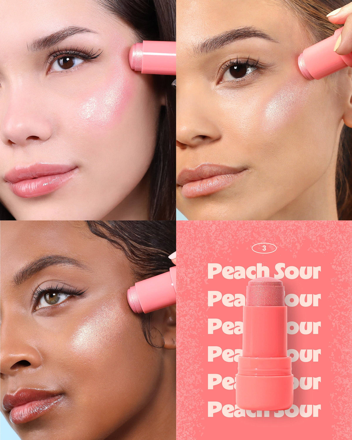 Stick highlighter Jelly Icy Glow - 003 Peach Sour