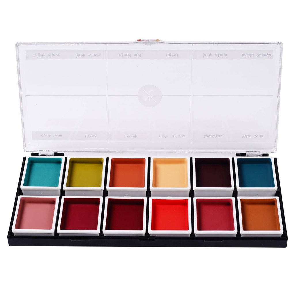 Palette activée à l'alcool pour le teint, 12 couleurs: Kit palette + activateur d'alcool + dissolvant Narrative Cosmetics