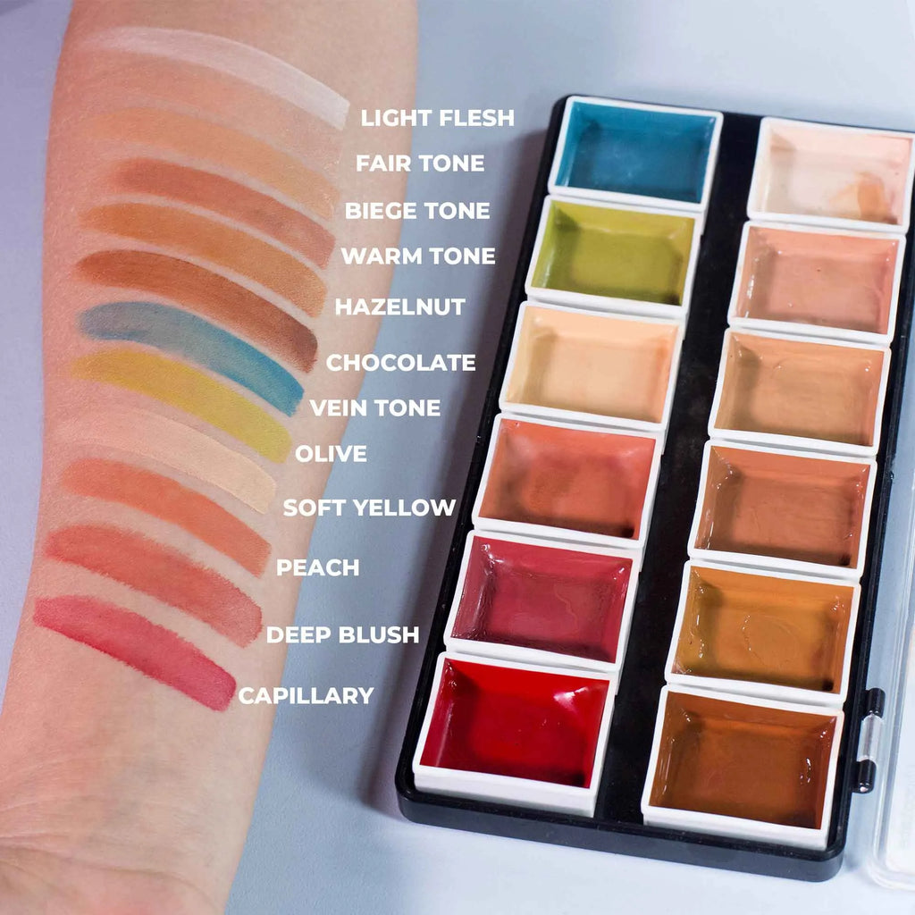 Palette de fards à alcool 12 couleurs - Flesh Tone - 36 g Narrative Cosmetics