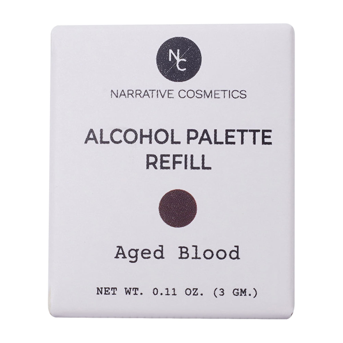 Recharge pour palette d'alcool Narrative Cosmetics - FX Colors : Aged Blood