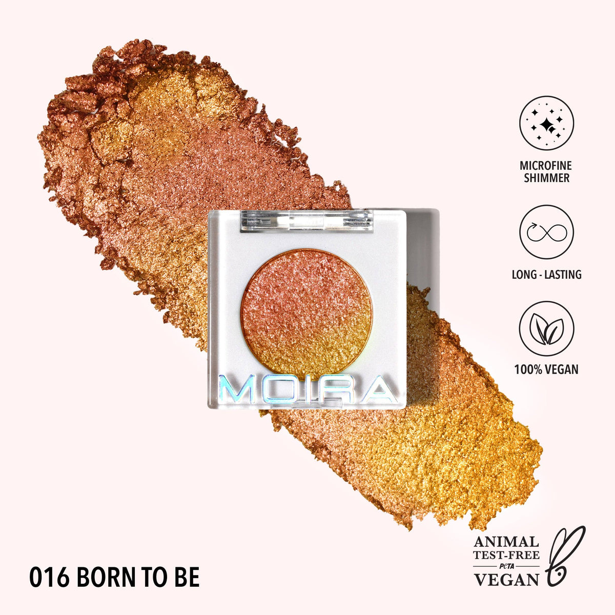 Fard à paupières métallique Moira Chroma Light - 016 Born to be