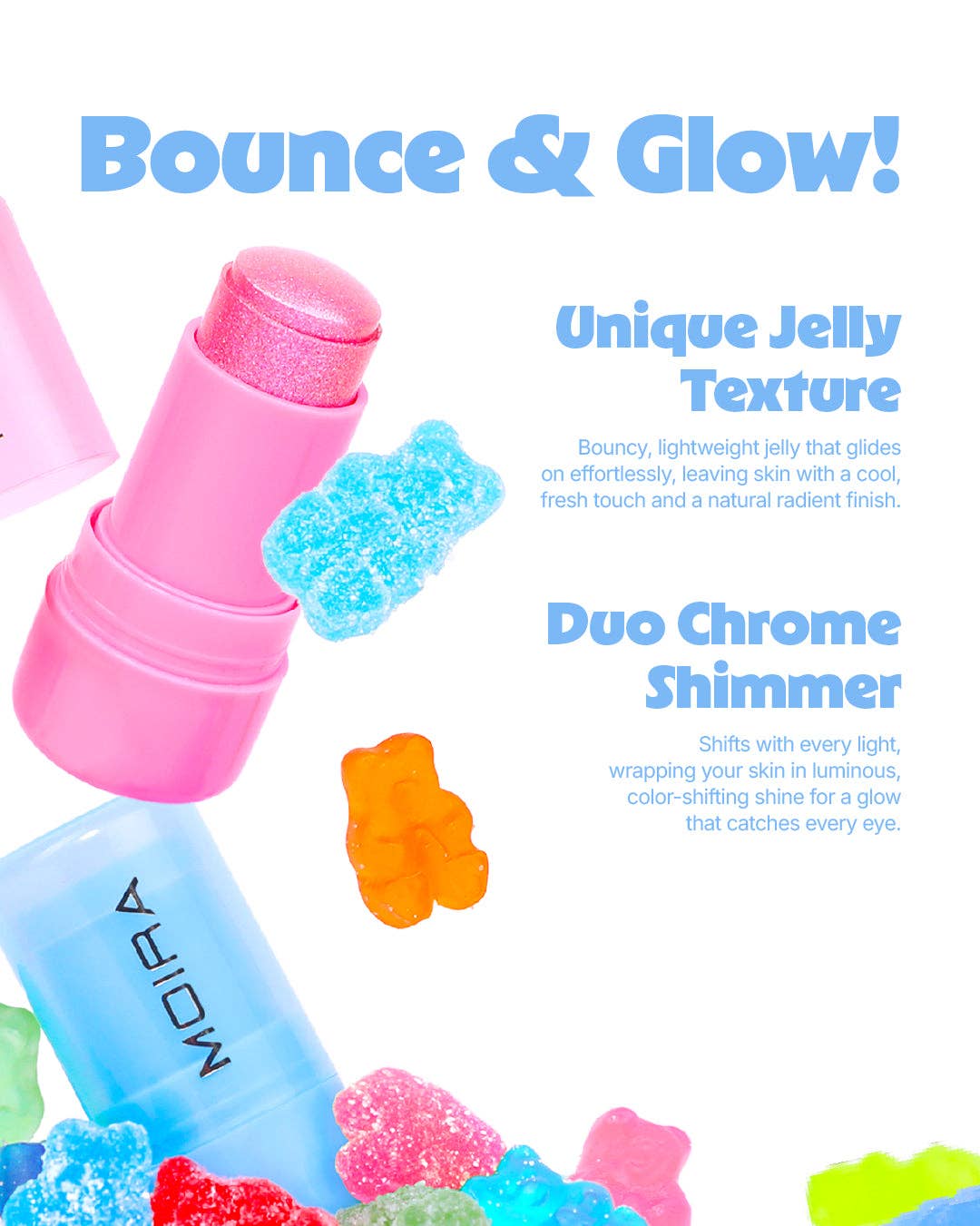 Stick highlighter Jelly Icy Glow - 003 Peach Sour