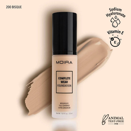 Fond de teint Complete Wear - 200 Bisque - 30 ml Moira Cosmetics