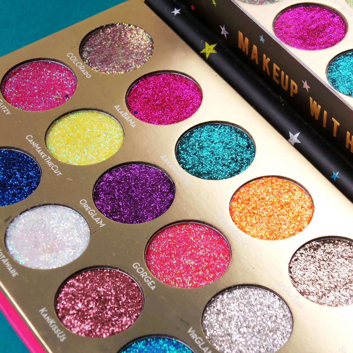 United Shades de paillettes - Palette de 21 paillettes pressées Rude Cosmetics