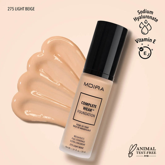 Fond de teint Complete Wear - 275 Light Beige - 30 ml Moira Cosmetics
