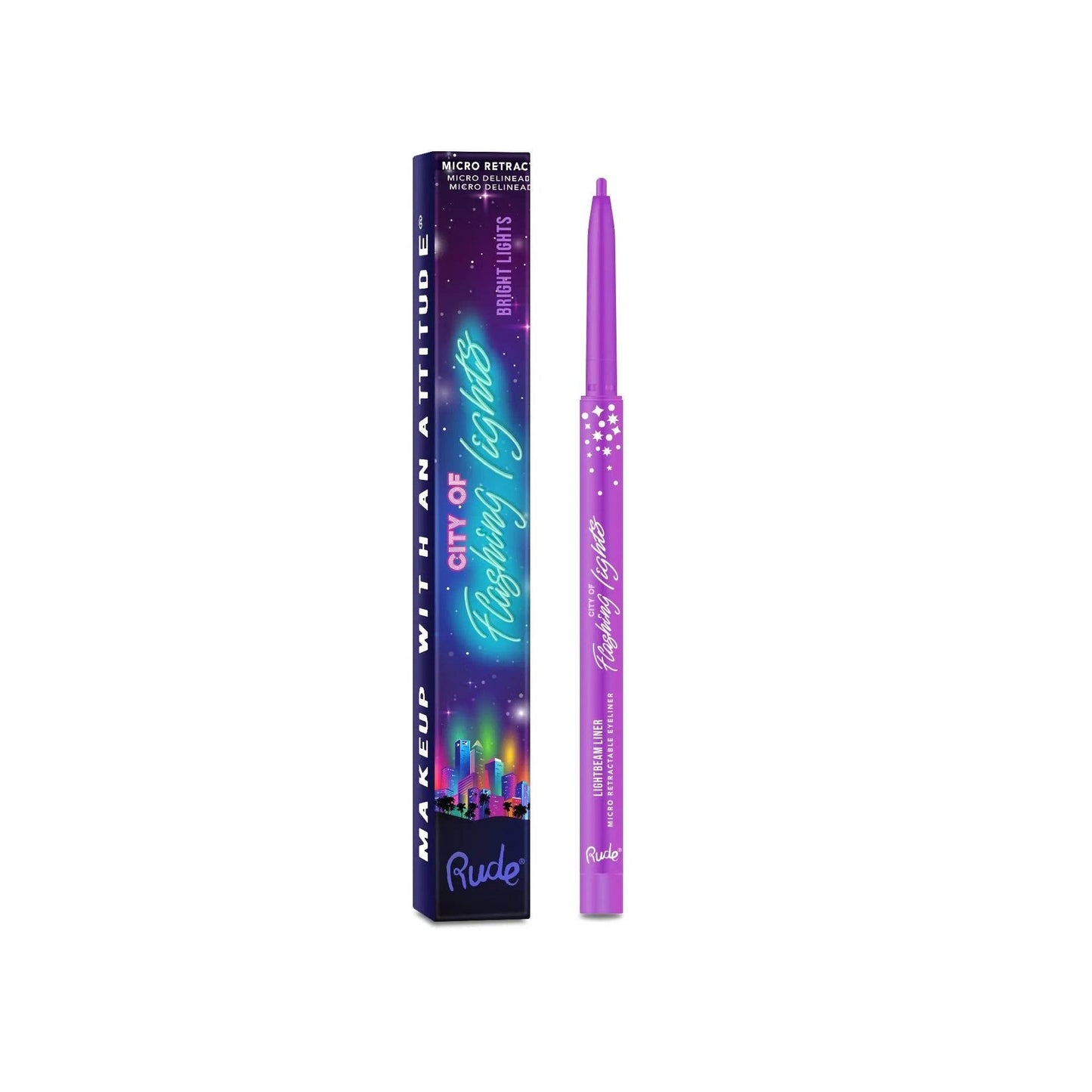 Crayon Eye liner micro rétractable City of Flashing Lights - Bright Lights - 0,1 g Rude Cosmetics