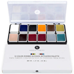 Palette de fards à alcool 12 couleurs - Zombie - 36 g