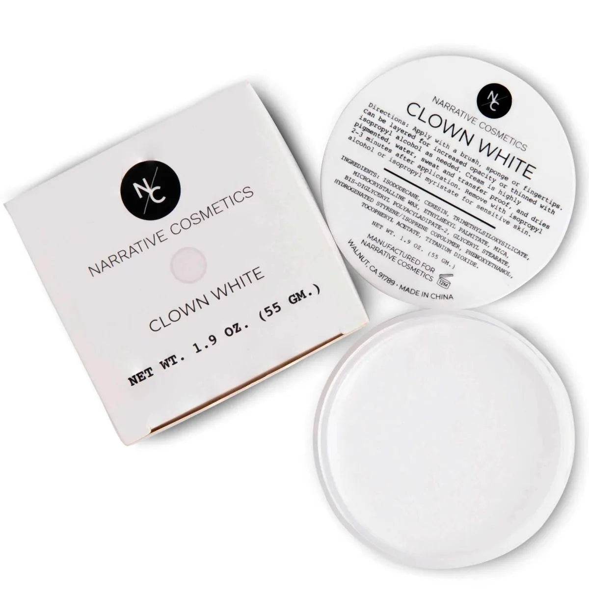 Maquillage crème Clown White à séchage rapide - Effets spéciaux