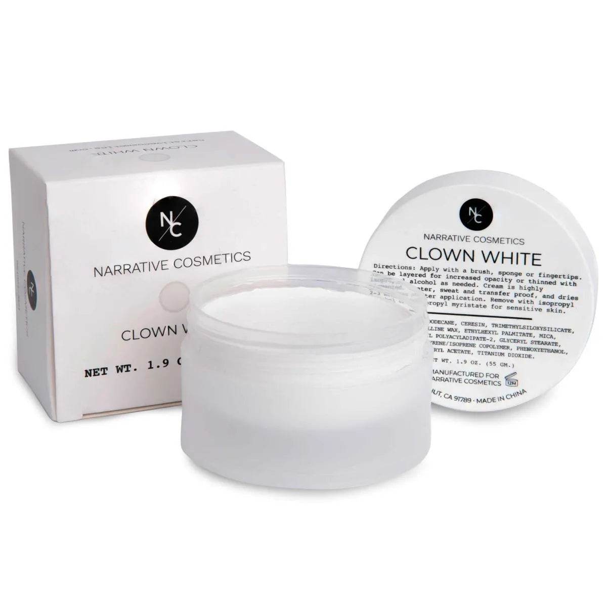 Maquillage crème Clown White à séchage rapide - Effets spéciaux