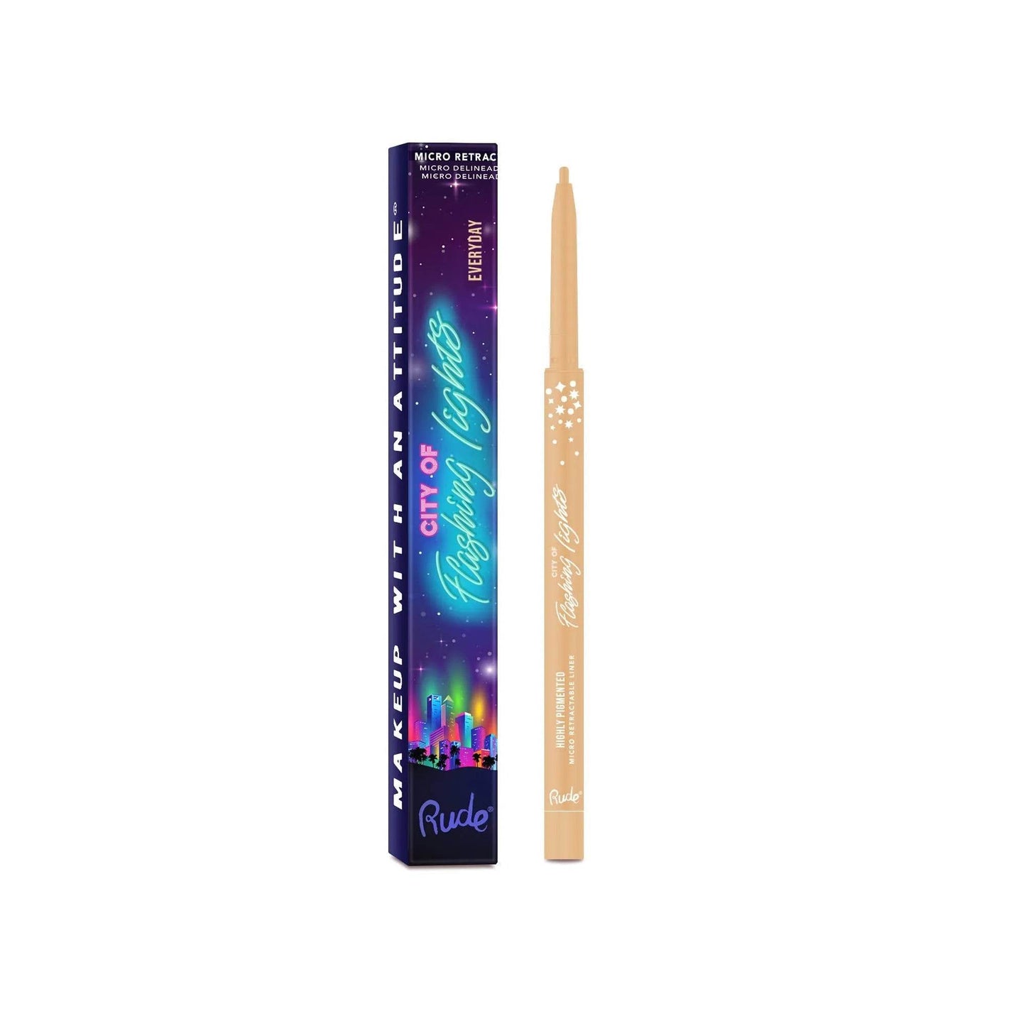 Crayon Eye liner micro rétractable City of Flashing Lights - Everyday - 0,1 g Rude Cosmetics