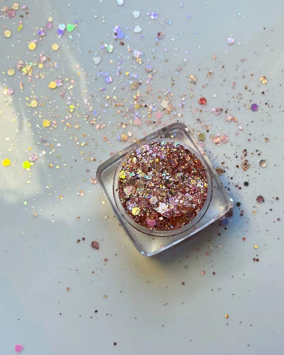 Gel à paillettes - Aphrodite Rose Barbie - 15 ml