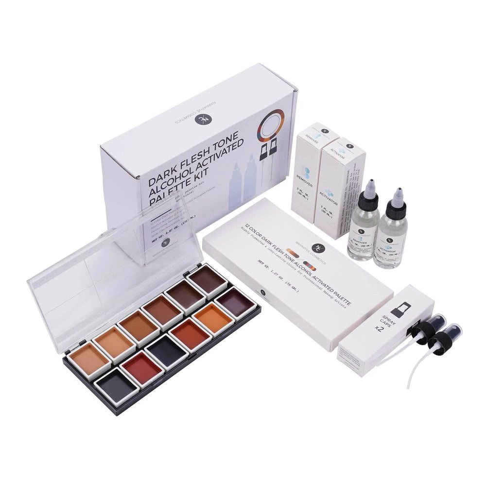 Kit complet de fards à alcool - Dark Flesh