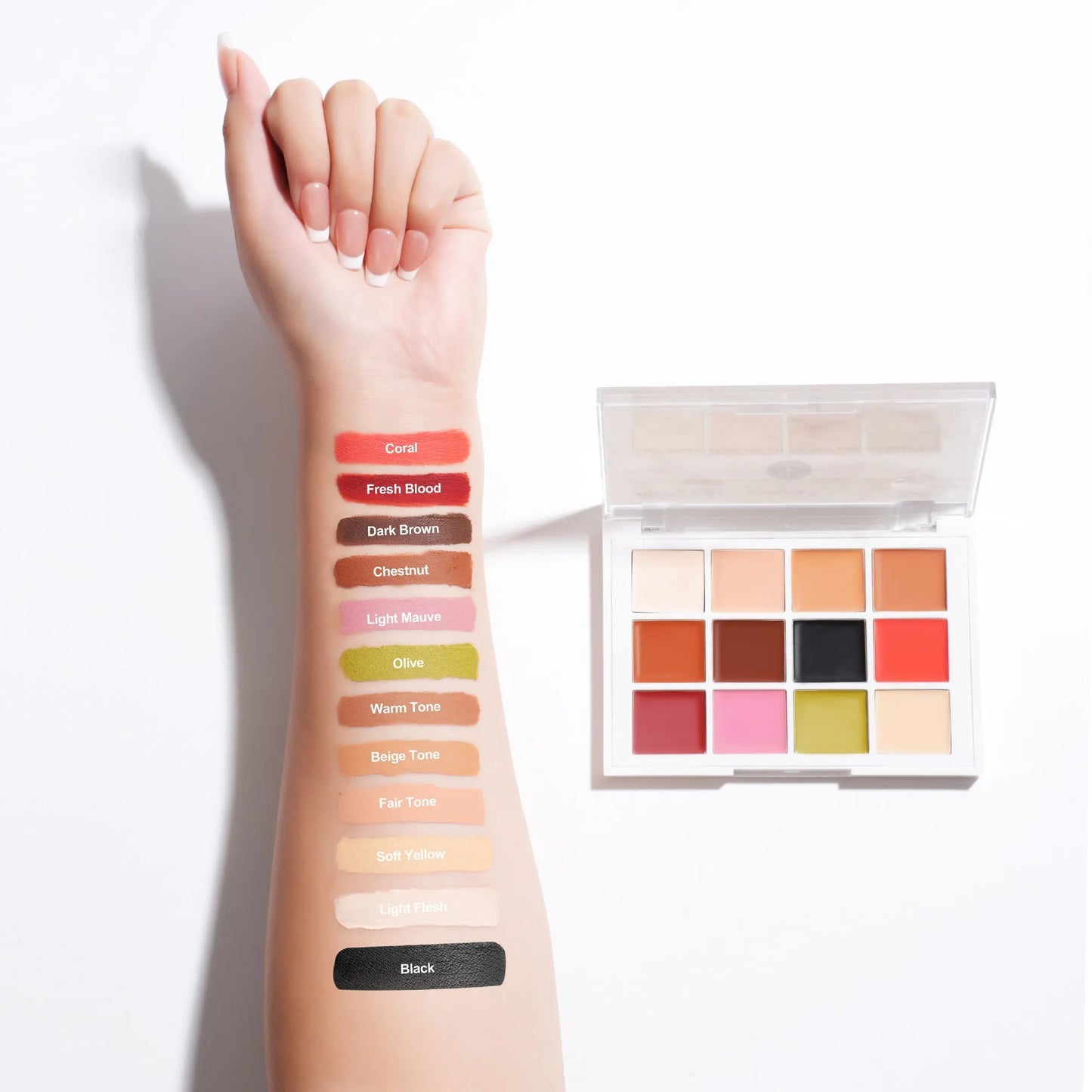 Palette Crème Correctrice Haute Couvrance – Cache Tatouages & Imperfections