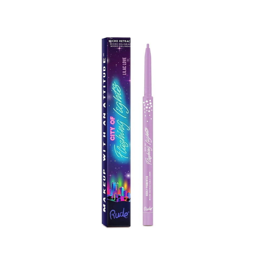 Crayon Eye liner micro rétractable City of Flashing Lights - Lilac Love - 0,1 g Rude Cosmetics