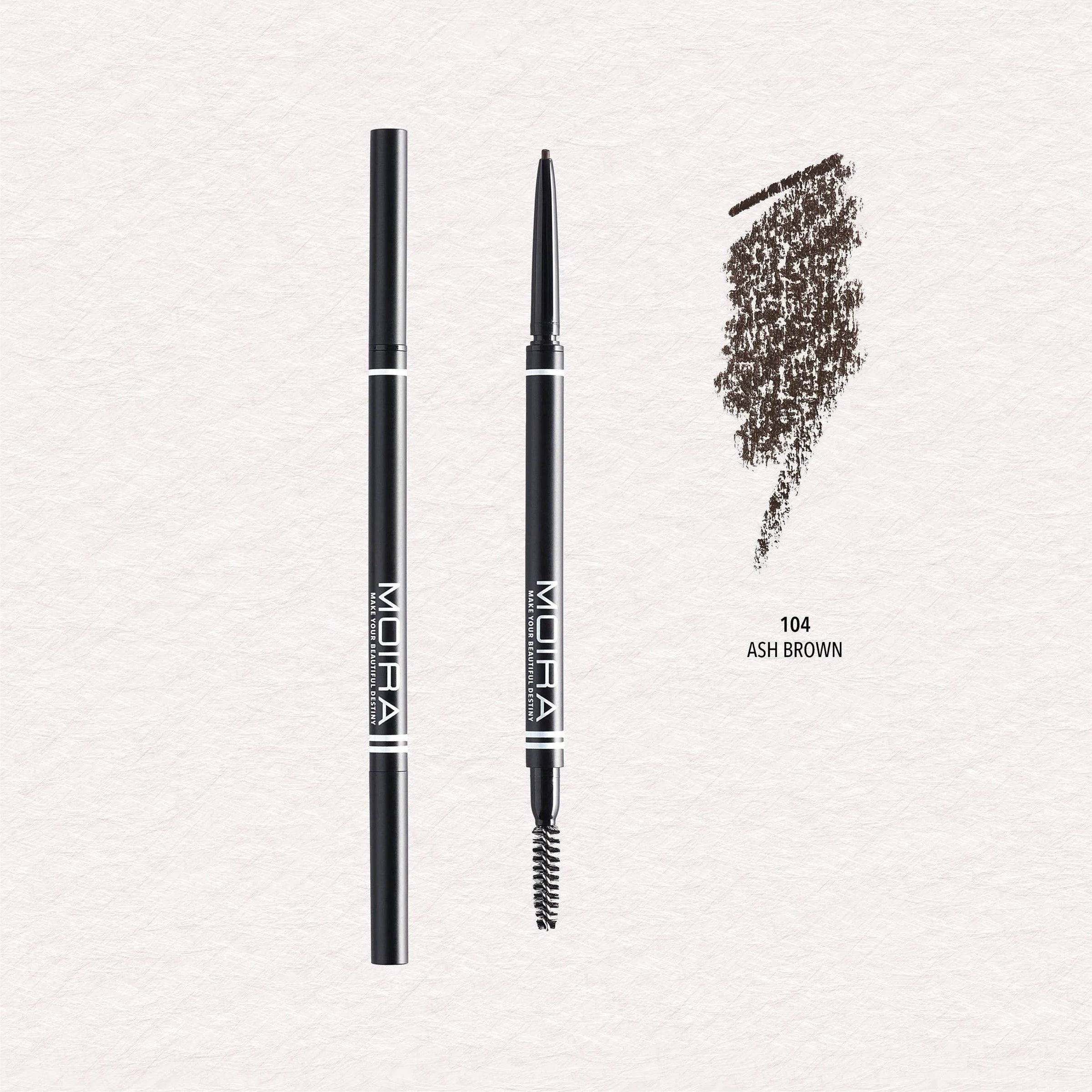Crayon à sourcils - 104 Brun Cendré - 0,09 g Moira Cosmetics