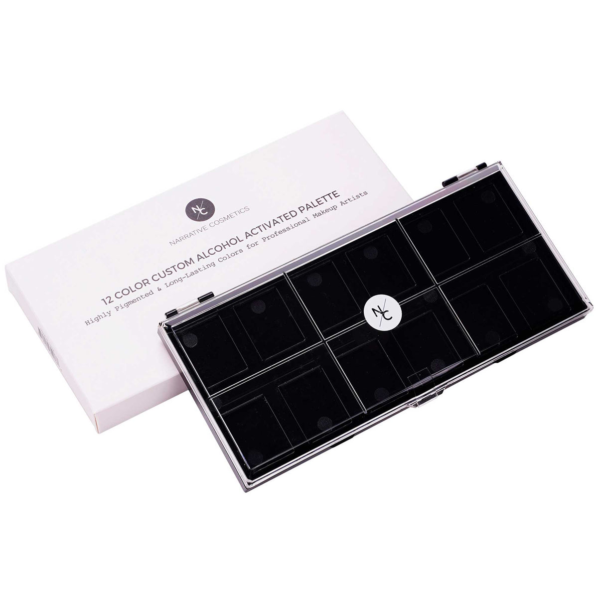 Palette à alcool 12 couleurs vide pour les recharges et la création de palettes personnalisées