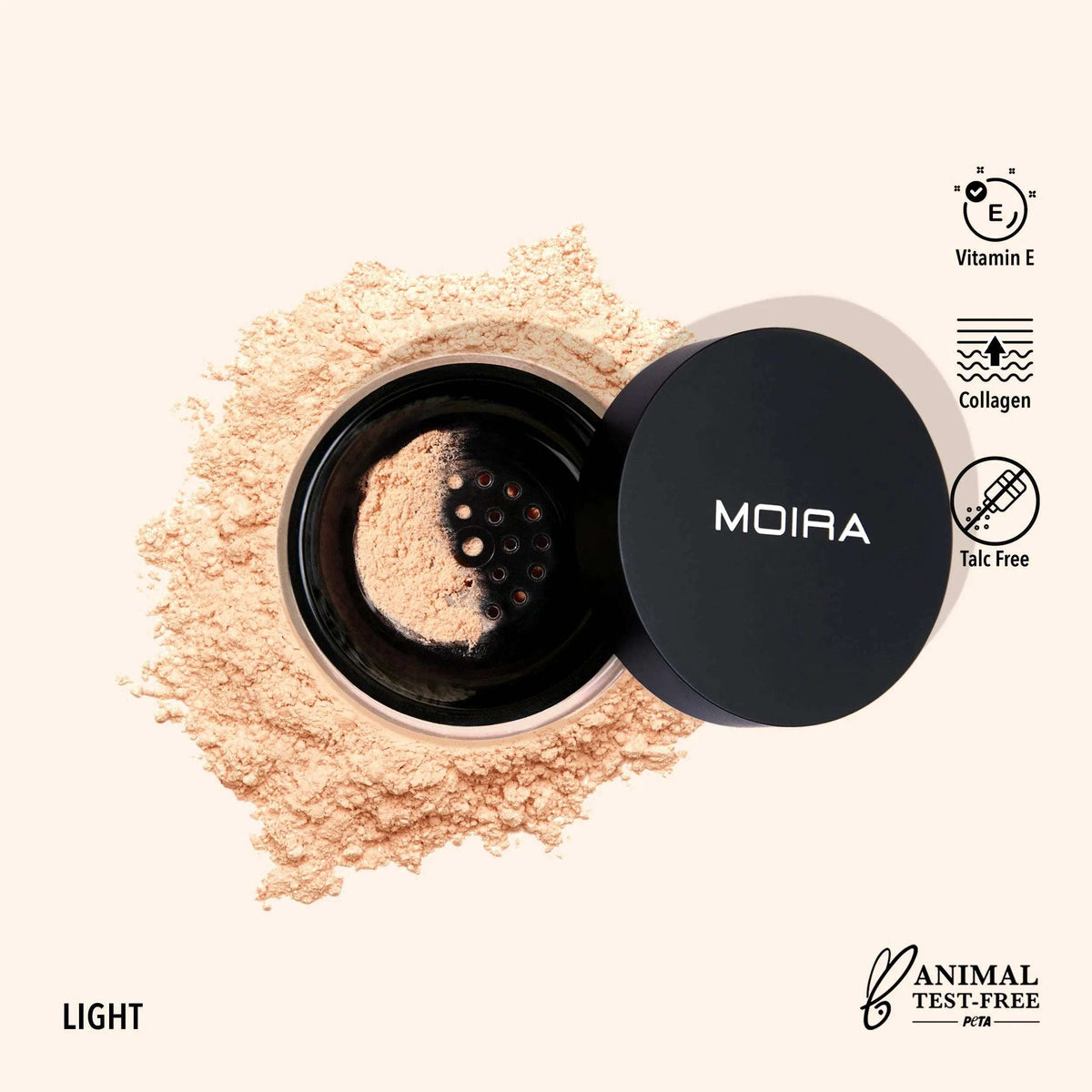 Poudre libre fixatrice - Light - 6 g Moira Cosmetics