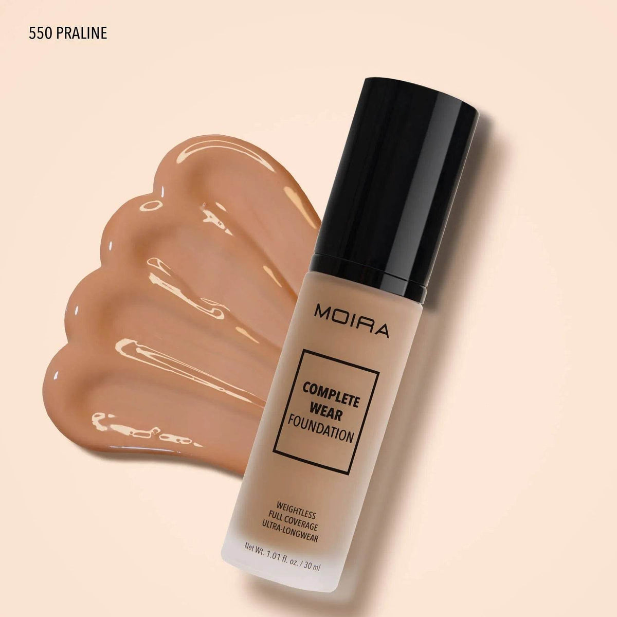 Fond de teint Complete Wear - 550 Praline - 30 ml Moira Cosmetics